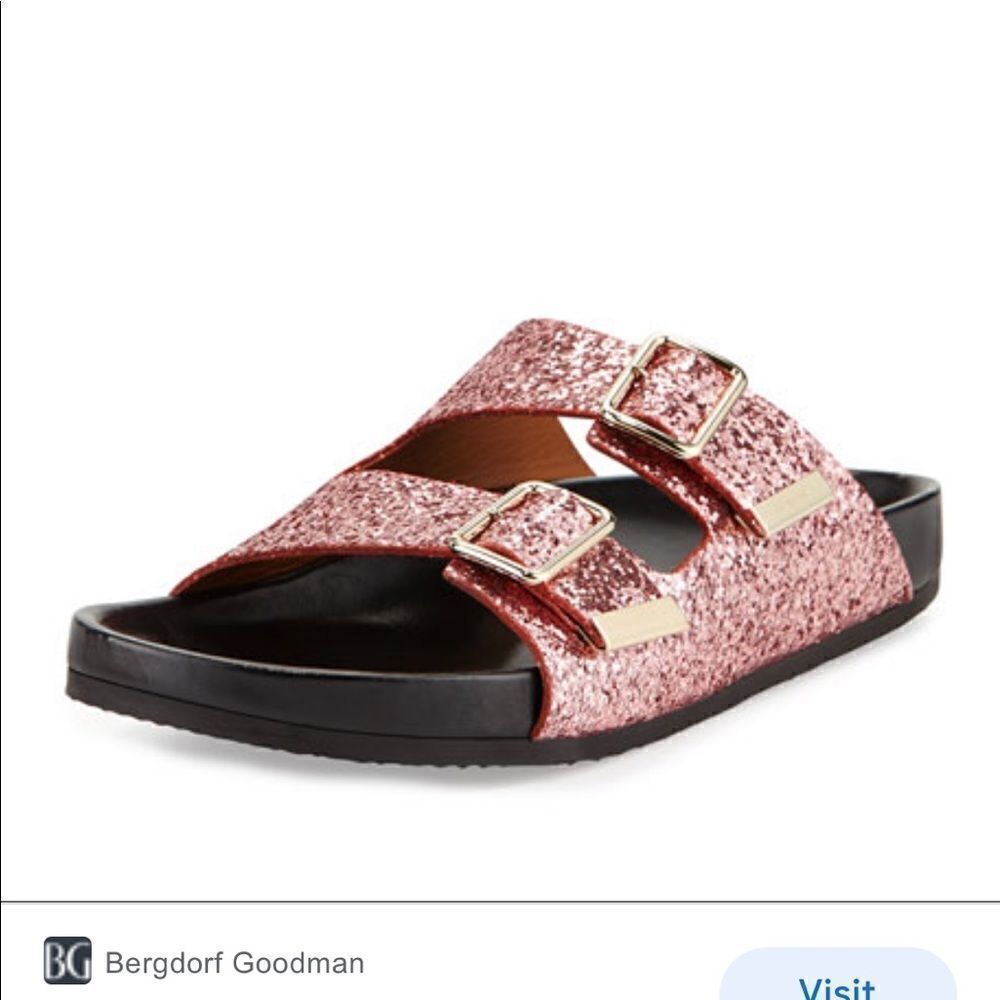 Givenchy Swiss glitter Double Buckle Sandals- Birkenstocks